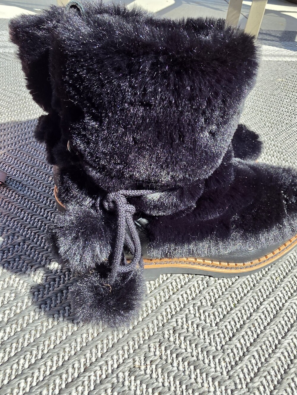 Sam Edelman Blanche black faux fur boots